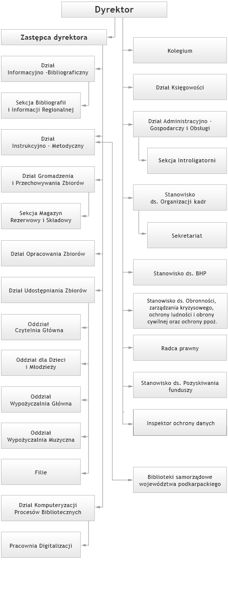 Schemat organizacyjny WiMBP w Rzeszowie